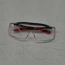 NoCry Safety Glasses Over Eyeglasses for Men and Women with Anti Scratch Lenses and Integrated Side Shields  Adjustable Temples with Anti-Slip Tips  100% UV Protective Eyewear  ANSI Z87 Certified (Black & Red)