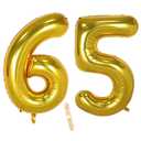 Gold inflatable balloon "65"