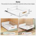 Pull out Cabinet Organizer,Heavy Duty Slide out Pantry Shelves Drawer Storage with Adhesive Nano Film,Sliding Mesh Cabinet Basket with Handle for Kitchen, Bathroom, Home, 15.8"W X 21"D X 6.2"H,White