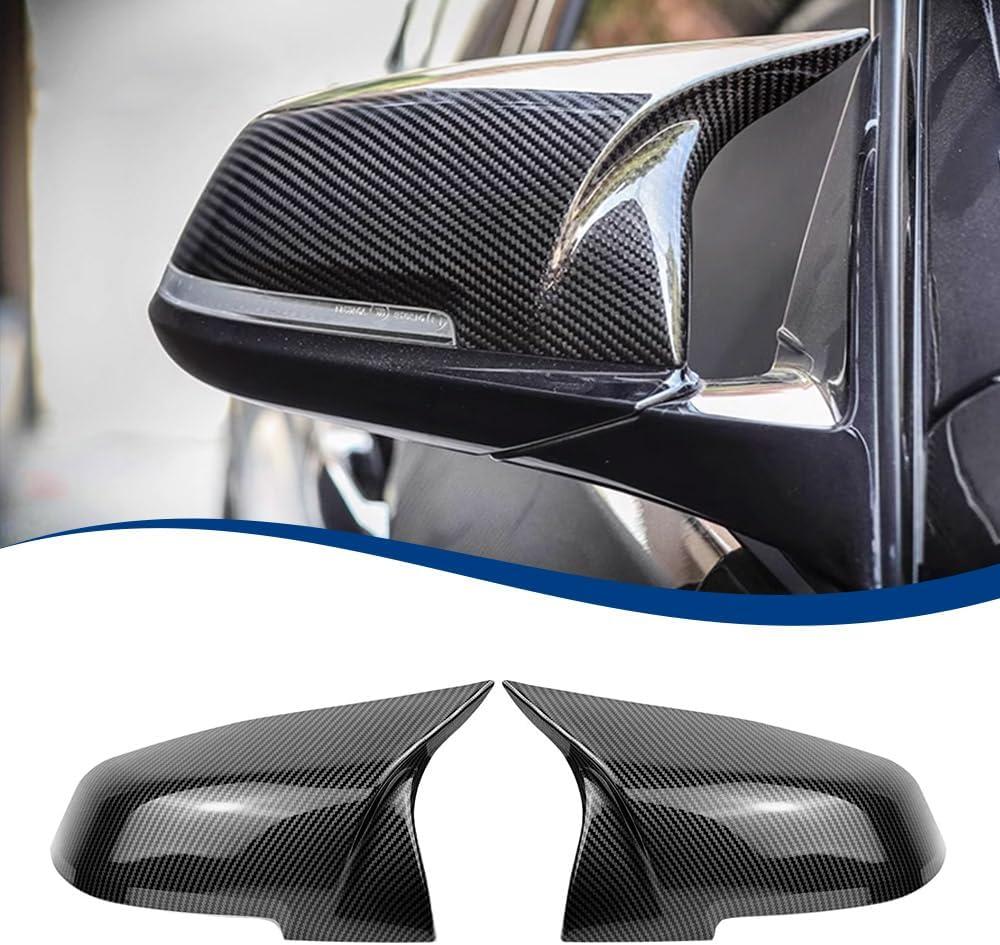 Side Mirror Cover Compatible with 3-Series F30 F31 F34 / 4-Series F32 F33 F36 / 2-Series F22 F23 / 1 Series F20 X1 E84 M2 F87 (Carbon Fiber Pattern, F22 F30 F32 F36)