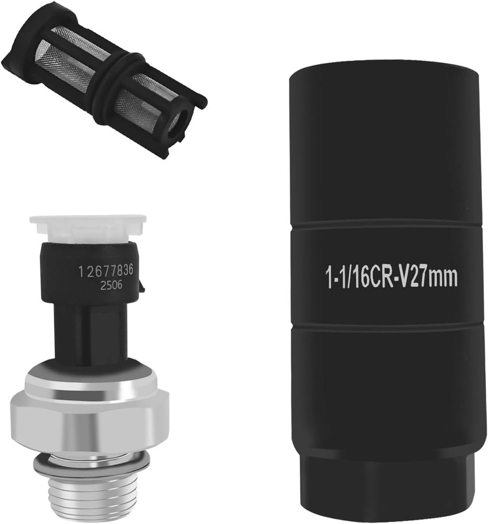 Oil Pressure Sensor Socket 12673134 Oil Pressure Switch Sending Unit for 2009-2020 Chevy Silverado 1500 2500 3500 4500 Tahoe Suburban Avalanche, GMC Savana Sierra Yukon, Cadillac CTS Escalade