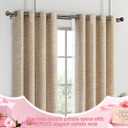 1 Inch Double Curtain Rods 66 to 120 Inches (5.5-10ft), USFOOK Bronze Heavy Duty Drapery Rods for Windows 69 to 111 Inches, Telescoping Dual Curtain Rod with Woven Leaf Finials