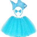 Dxhycc Animal Costume Set 3D Fish Goldfish Headband Bowtie and Tutu Animal Fancy Costume for Halloween Dress Up