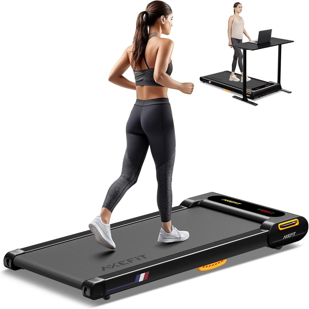 Walking Pad Under Desk Treadmill for Home Office - 2 in 1 Quiet Portable Treadmill for Walking and Jogging with Remote Control, LED Display, 2.5HP (Black)