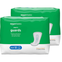 Amazon Basics Men's Incontinence Guards, Maximum Absorbency, 104 Count, (2 Packs of 52)