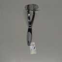 Joyoldelf Heavy Duty Potato Masher, Stainless Steel Integrated Masher Kitchen Tool & Food Masher/Potato Smasher with Non-slip Handle, Perfect for Bean, Vegetable, Fruits, Avocado, Meat (grey-black)