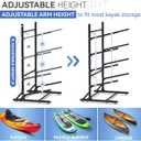 RDCMKL Freestanding Kayak Storage Rack, Heavy Duty Adjustable Stand for Kayaks, SUPs, Paddleboards, Canoes, Weatherproof