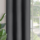 Blackout Curtains for Bedroom 50 Inches Long - Insulated Room Darkening Window Drapes with Grommet for Living Room Kids Energy Saving Thermal Curtain, 1 Panel, 30 x 50 Inch, Dark Grey