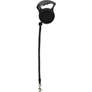 Petmate Walkabout Retractable Dog Leash Cord for Dogs up to 44 Pounds, 16 Feet, Medium, Black