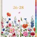 2026-2028 Monthly Planner- 3 Year Planner 2026-2028, Jan. 2026 - Dec. 2028, 3 Year Calendar 2026-2027-2028 monthly planner, 9" x 11", 36 Month Calendar with Colourful Tabs + Back Pocket - Flowers