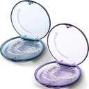 Retainer Case, 2 Pack Orthodontic Mouth Guard Case with Magnetic Closure Hinged Lid, Portable Slim Night Guard Case, Easy to Clean Aligner Case for Girl, Boy, Women, Men, Adult, Teenage