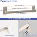 Bathroom Towel Bar Self Adhesive, No Drilling Towel Rack Easy to Install, Hand Towel Holder Made of Premium Stainless Steel Sticky on Hand Towel Hanger for Kitchen, Toilet.(24IN, Brushed)