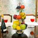 Rely+ Dessert Cupcake Stand 3-Tiered Serving Tray 20" Tall 3 Tier Fruits and Cup Cake Stand for Tea Party Birthday Holiday Gatherings Weddings Baby Showers Silver Finish Sturdy Design
