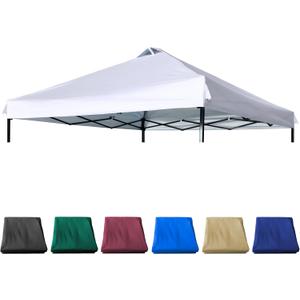12x12 Canopy Replacement Top with Air Vent Silver Coated for Straight Leg Canopy Frame, (White)