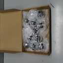 Engrowtic 12 Pcs Disco Ball Table Number Card Holders Silver Place Card Holder for Photo Name Stands Disco Centerpiece Decor for Wedding Party Birthday Table Number, 2 Inch