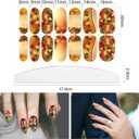 YECIRALA 20 Sheets Maple Leaf Fall Nail Wraps Stickers Self-Adhesive Fall Nail Art Stickers Decals Thanksgiving Nail Strips Polish Stickers for Women Girls Nail Design Stickers DIY Decoration
