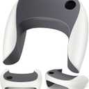 Reading Pillow, Lap Desk Pillow for Adult, Gaming Pillow for Arm Support, Memory Foam Arm Rest for Working, Crocheting, Playing Game or Siting in Bed, Floor, Sofa (White)