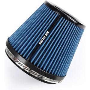 6" 152mm Inlet Cold Air Intake Filter High Flow Honeycomb Top Replacement Clamp-On Air Filter High Performance Washable Cone Filter 170mm Tall Blue