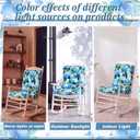 Hoteam 4 Set Outdoor Patio Chair Cushions 20 x 42 in Deep Seat Waterproof Patio Cushions Set for Furniture Replacement Removable Seat and Back (Blue Hydrangea), 41.7 x 19.7 x 3.9 inches