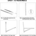 Stainless Steel Mounting Bracket for 9000-36000BTU Condenser Ductless Mini Split Air Conditioner Heat Pump Systems (Triangular)