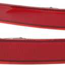 EVGATSAUTO Rear Bumper Reflector, 2PCs Rear Tail Bumper Reflector Assembly Decorative Replacement for X5 F15 2014 2015 2016 2017 2018 63147290091 63147290092