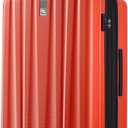 Hanke 29 Inch Expandable Checked Luggage Lightweight PC Hard Shell Luggage Suitcases with Wheels Tsa Luggage Rolling Large Suitcase Travel Luggage Bag for Study Abroad(Orange)
