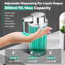 Automatic Soap Dispenser Liquid for Kitchen: 11 OZ Glass Touchless Clear Auto Soap Dispenser for Bathroom - Hand Dish Lotion Home Countertop Kids - Family Couple
