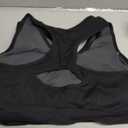 MIRITY Women Racerback Sports Bras - High Impact Workout Gym Activewear Bra (Black, L)