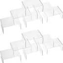 Ihomecooker 12 Pack Clear Acrylic Display Stand Crafts Stand Cupcake Risers 4" x 3''x 2''