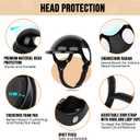 SlowTon Dog Helmet and Goggles - UV Protection Doggy Sunglasses Dog Glasses Pet Motorcycle Helmet Hat with Ear Holes Adjustable Belt Safety Hat for Small Dogs Puppy Riding (Black, S)