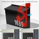 Uniclife Mailboxes for Outside, Wall Mount Mailbox with Flag and Mailbox Number Stickers, Large Metal Mail Box for House, Modern Post Box for Outdoor Office Home, (No Locking Mechanism)