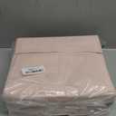 Linen Closet Luxury Cotton 144 Thread Count Organic Cotton 4-Piece Sheet Set, King, Light Pink