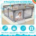 Baby Playpen for Babies & Toddlers, Large Playpen with Breathable Mesh, Anti-Slip Suction Cups, Zipper Door, Portable Indoor Outdoor Baby Play Yard with Balls & Storage Bag