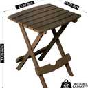 Adams Quik-Fold® Side Table - Earth Brown, 15.125 inches x 17.375 inches x 19.625 inches