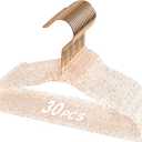 VIS'V Baby Hangers, 11 Inch Acrylic Kids Glitter Hangers for Infant Toddler Nursery Closet Clothes Organization, Pink, 30 Pcs