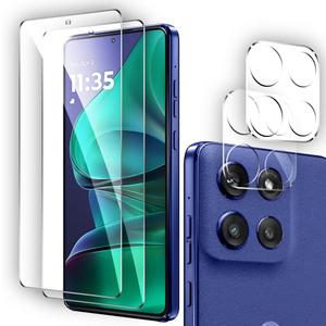 RONFUS 2 Pack Tempered Glass Screen Protector for Motorola Moto G 5G 2025 with 2 Pack Camera Lens Protector,Ultra HD, Anti-fingerprint Case Friendly