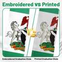Graduation Stole, Embroidered Graduation Sash for College & High School Students, 72 Inch (Green)