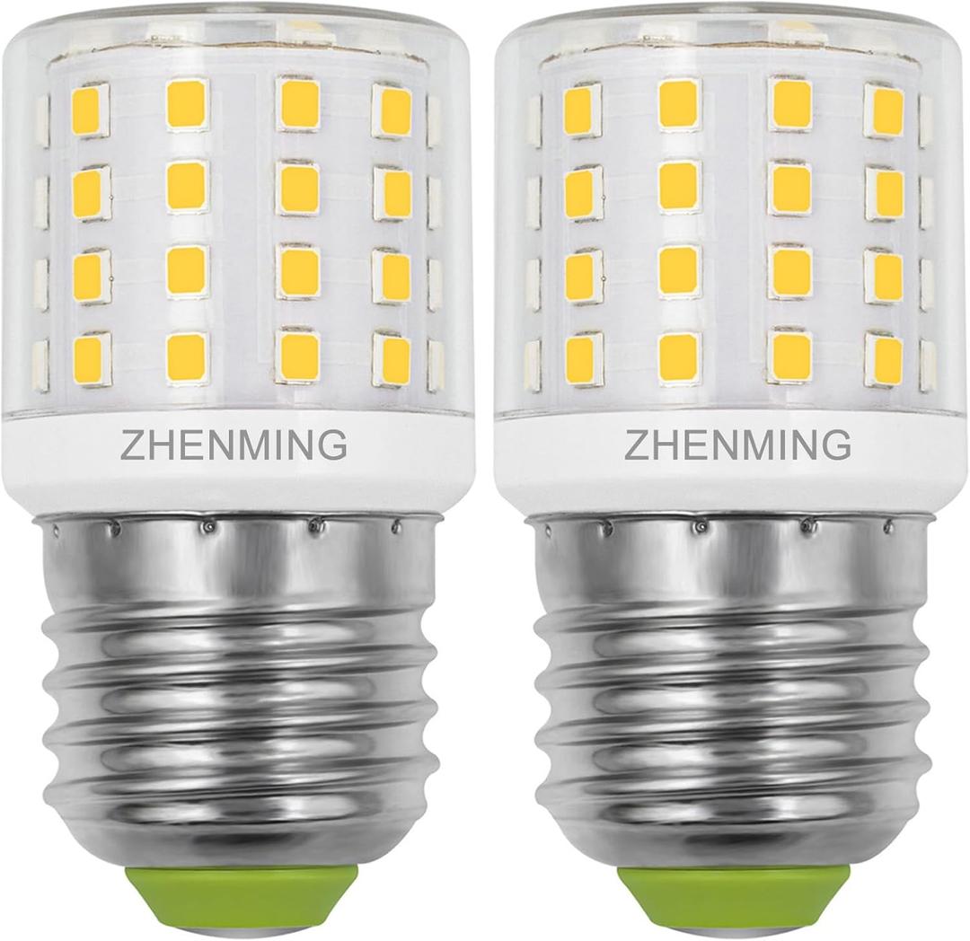 ZHENMING LED AC 100-265V 3.5W Refrigerator KEI D34L Light Bulbs E26 5W Replacement 50w-60w 5304511738 Fridge Light Bulb for Frigidaire Kenmore 5000K Daylight White (Pack of 2)