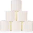 Wellmet Small Lamp Shades,ONLY for Candle Bulbs,Clip-on Drum Mini Lampshades,Set of 6, 5.5"x 5.5"x5",Cream White