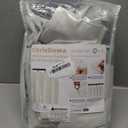 ChrisDowa Ivory Pinch Pleated Blackout Linen Curtains 96 inches Long 2 Panels for Living Room Bedroom Farmhouse Room darking Thermal Insulated Back Tab Hooks Rings Window Treatment Drapes,40x96