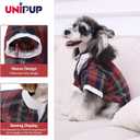 Plaid Shirt for Small to Medium Dogs, Summer and Fall Clothes With Touch Fastener, Double-Layer Design, Stylish and Comfortable Clothing, XS