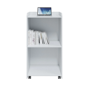 Podium Stand Portable with Wheels, floor stand for church, meeting, debate with large storage area (white)