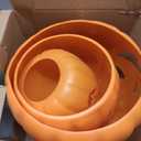 1616Holdings Halloween Decorative Plastic Stacking Carved Pumpkins Jack-o-Lanterns 3 Count