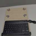 DETUOSI Universal 8.0 inch Android Tablet Case with Keyboard, Removable Wireless Bluetooth Keyboard + PU Leather Folio Book Cover + Stand, Travel Portable Sleeve for iOS/Android/Windows System Tablet