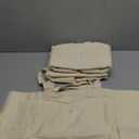 3-Pack Reusable Grocery Bags - Heavy Duty, Large 12 Oz Cotton Canvas Reusable Shopping Bags With Pockets, 100% Cotton Cloth Grocery Totes, Foldable Multi Compartment (Cream)