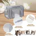 Cat Carrier Soft for Pets Up to 25 Lbs, Cat Travel Bag Soft-Sided with Padded Shoulder Strap, Pet Dog Carriers for Small Dogs Travel Puppy Carry Airline Approved, Grey