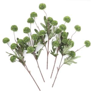 Floroom 5pcs Olive Green Faux Silk Mums Artificial Flowers, Bulk Fake Small Mini Chrysanthemums with Stems for DIY Wedding Centerpieces Floral Arrangements Vase Fillers Home Decorations