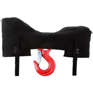 Winch Cover, Heavy Duty Waterproof Universal Winch Protection Cover, Ideal for Electric Winches 8500-13500 lbs, Sunproof UV Resistant Tear Resistant Durable, Indoor/Outdoor (Black)