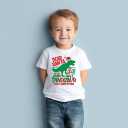 Christmas Shirts for Toddler Boys Girls Kids 2-8 Years, Santa Reindeer Snowman Dinos Truck Short Sleeve Tee