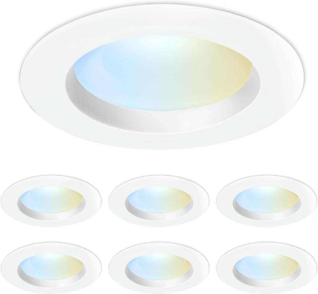 Feit Electric Canless Recessed Downlight LEDR56HO/6WYCA/6-5CCT Dimmable 1290lm - 6 Pack, 6 Count